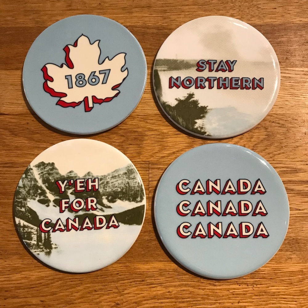 🇨🇦Set of 4 Canada Coasters - Arborist - Eh - Canadian🇨🇦 🌲